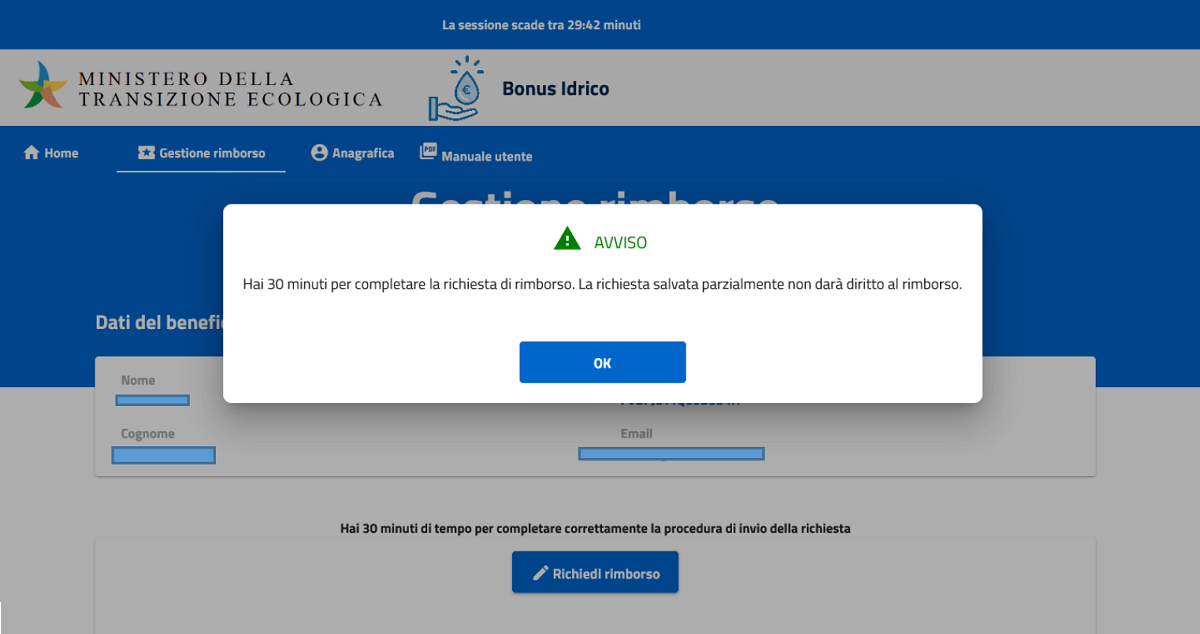 Water reward platform, SPID registration and application from February 17, 2022: MITE Instructions