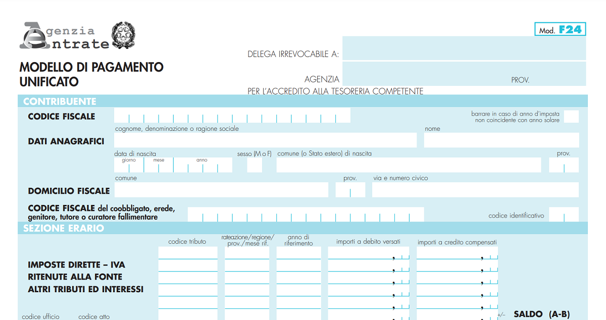 Modello F24 Elide Istruzioni Per La Compilazione