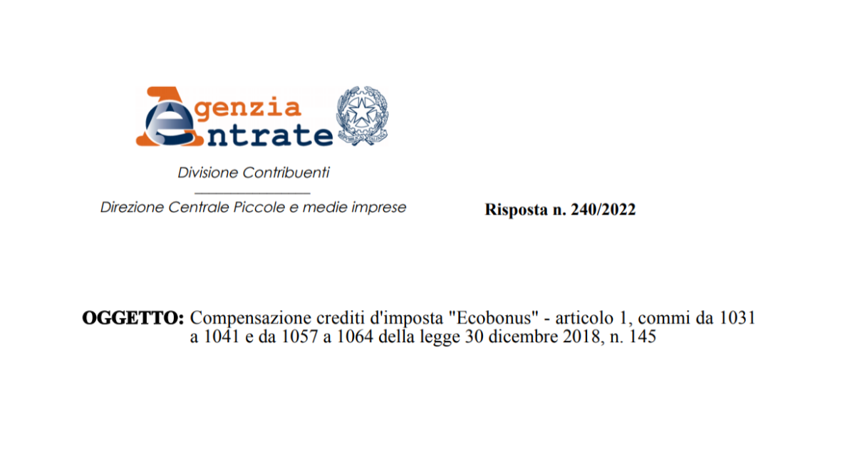 Ecobonus, senza limiti e compensa con un’altra pendenza…