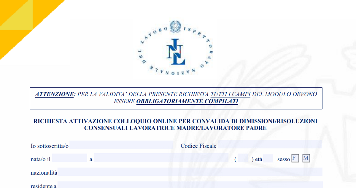 Lettera di dimissioni consensuale