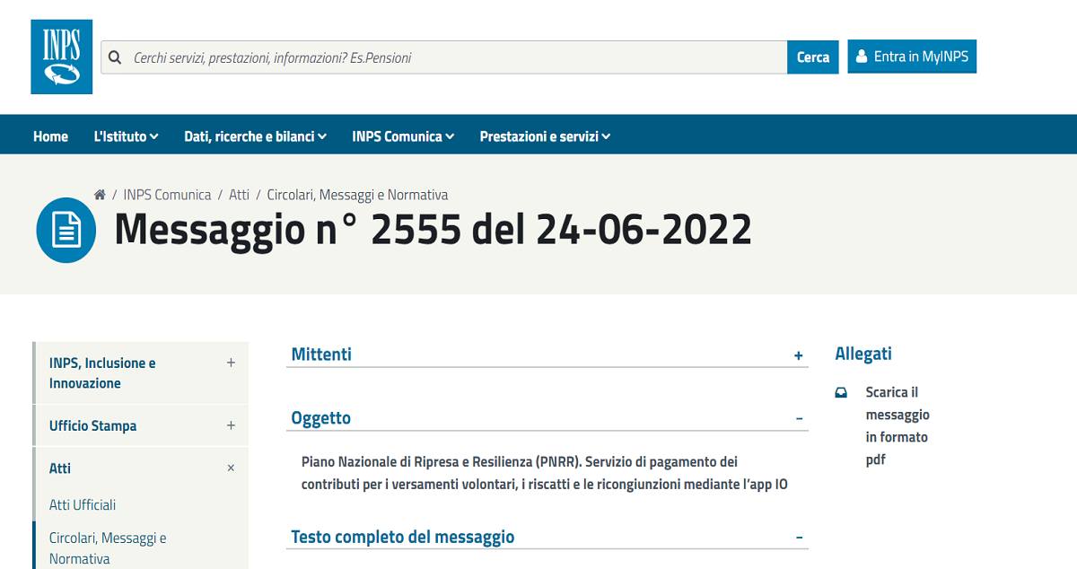 Dårligt humør Arbejdsløs Regnbue Contributi INPS, nuovi servizi per il pagamento con l'app IO