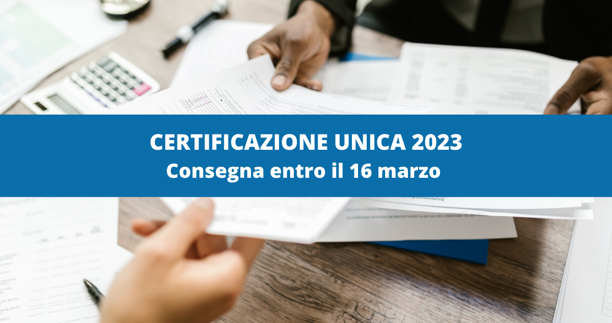 Consegna entro il 16 marzo per la CU di dipendenti, autonomi e pensionati