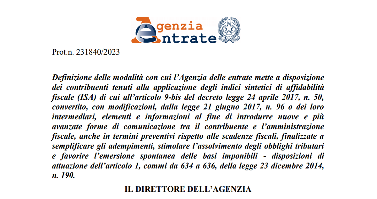 Contribuenti ISA dall’Agenzia delle Entrate i nuovi avvisi su