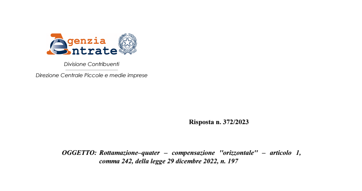 Cancellation of the quarter without compensation, AdE summarizing payment methods