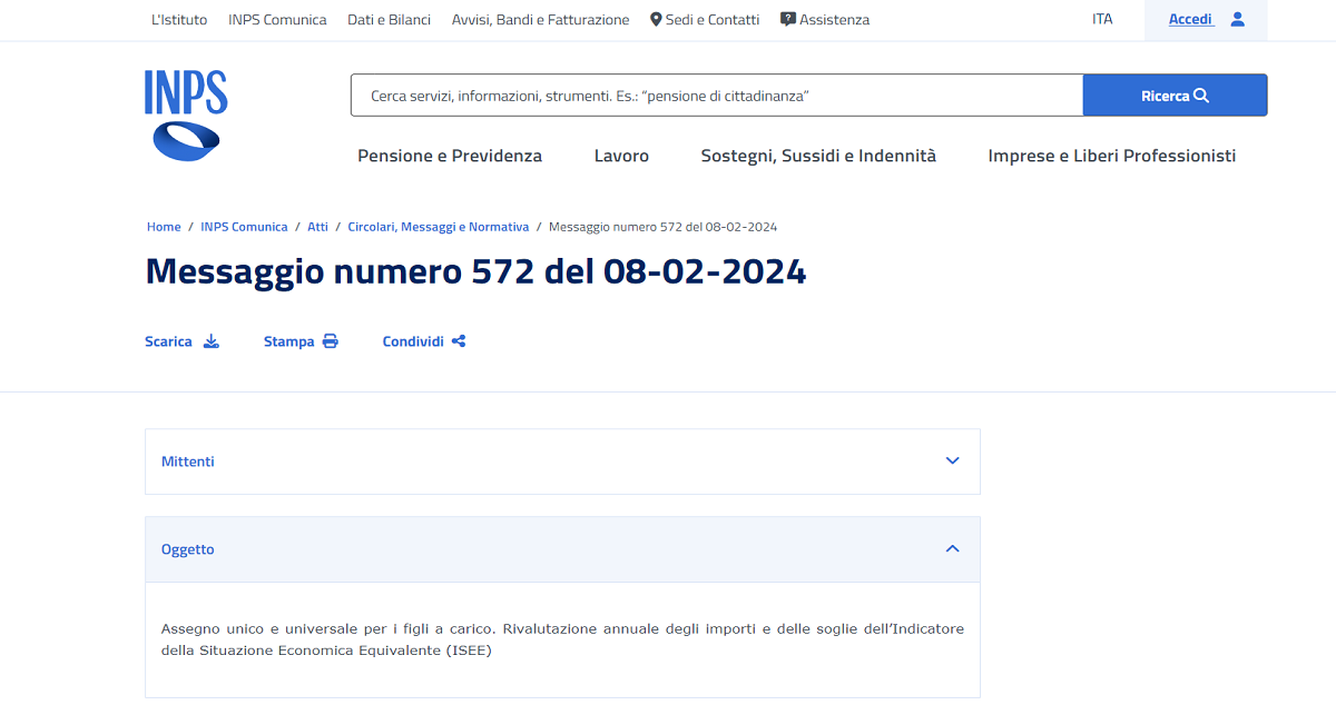 Assegno unico tutti gli importi per il 2024 e le tabelle ISEE per il calcolo