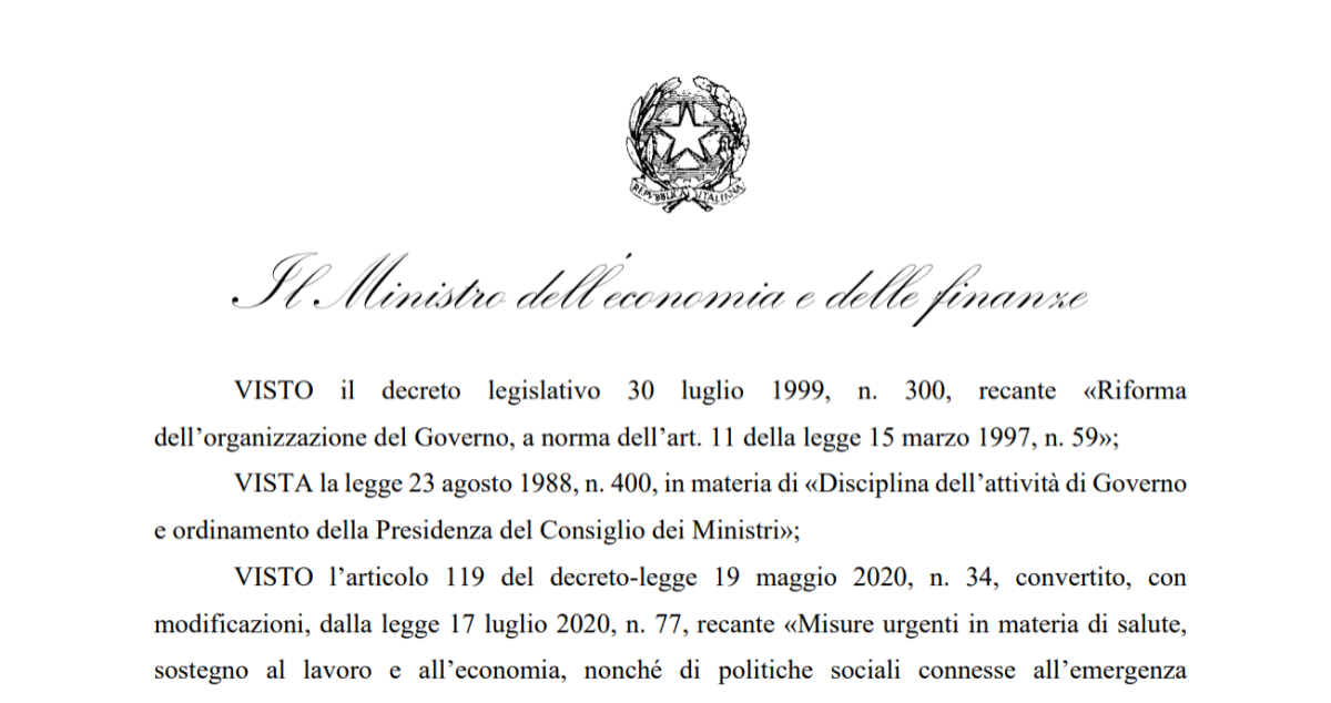 Se viene decreto del MEF Se viene decreto del MEF