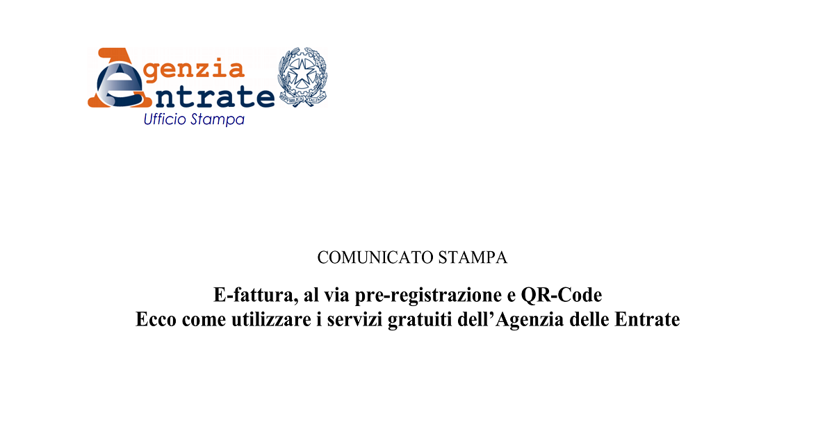 SCARICARE QR CODE FATTURA ELETTRONICA