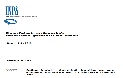 f24 inps commercianti