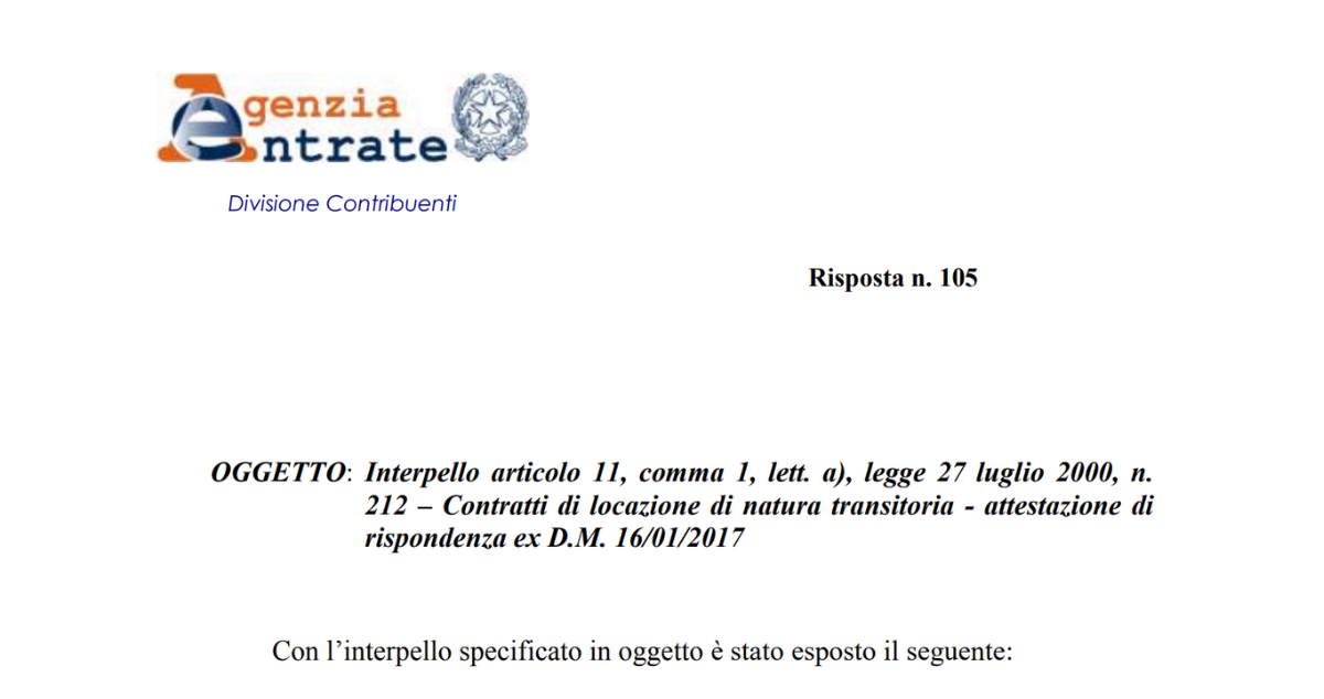 Contratto Daffitto A Studenti Attestazione Unica Per Le