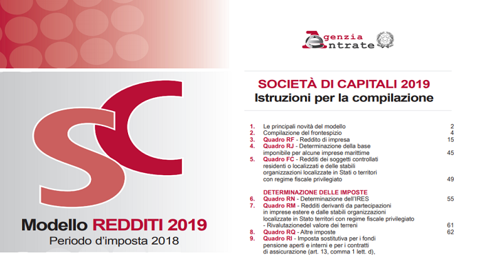 Modello Redditi Sc 2019 Istruzioni E Scadenza