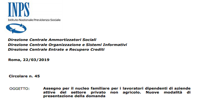 Assegni Familiari Domanda Anf Online Dal 1 Aprile 2019