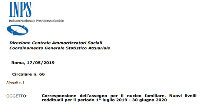 Assegni Familiari Nuove Tabelle Anf Da Luglio 2019 A Giugno