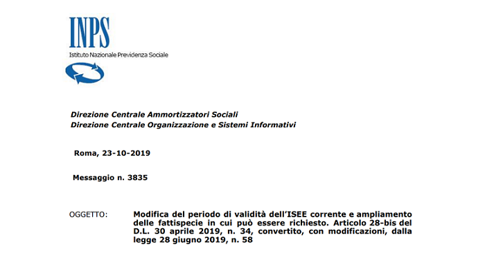 Isee corrente documenti