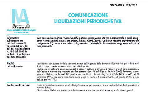 ricevute liquidazioni periodiche iva scarica