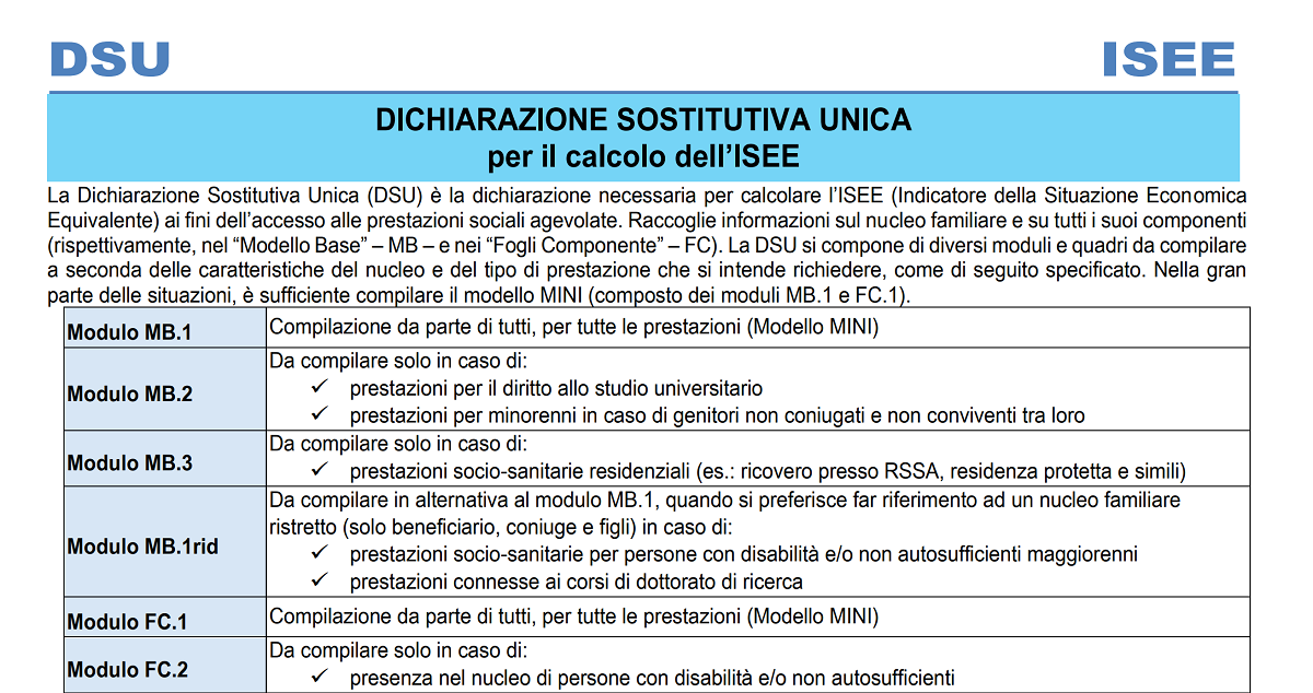 modello dsu