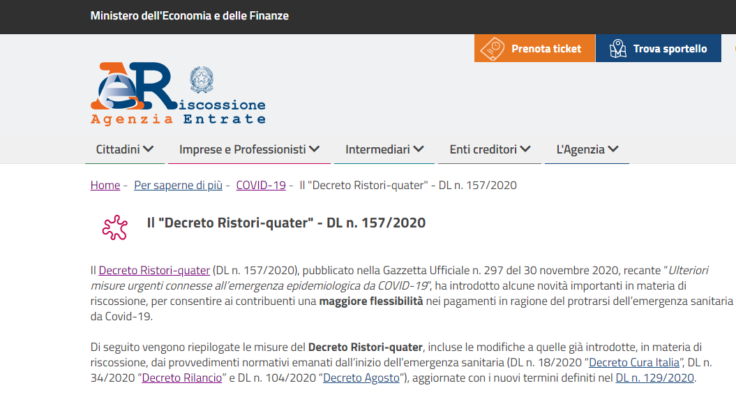 Rottamazione ter e saldo e stralcio la proroga al 1° marzo 2021 nel