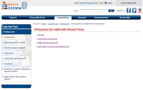 Dichiarazione dei redditi 2017: istruzioni e scadenza 730 e unico ... Denuncia redditi scadenza