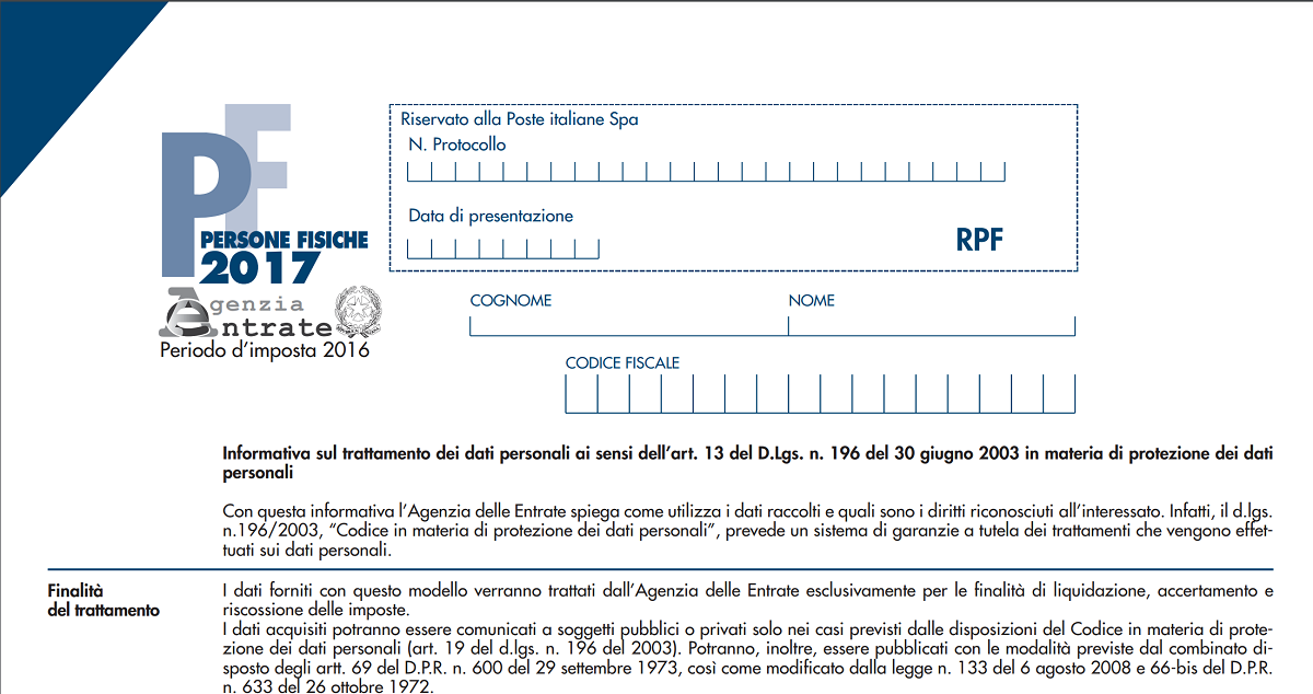 Unico 2017 istruzioni