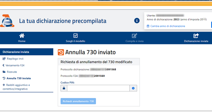 Formulário 730 2021 preenchido enviado com erros, com prazo para cancelamento