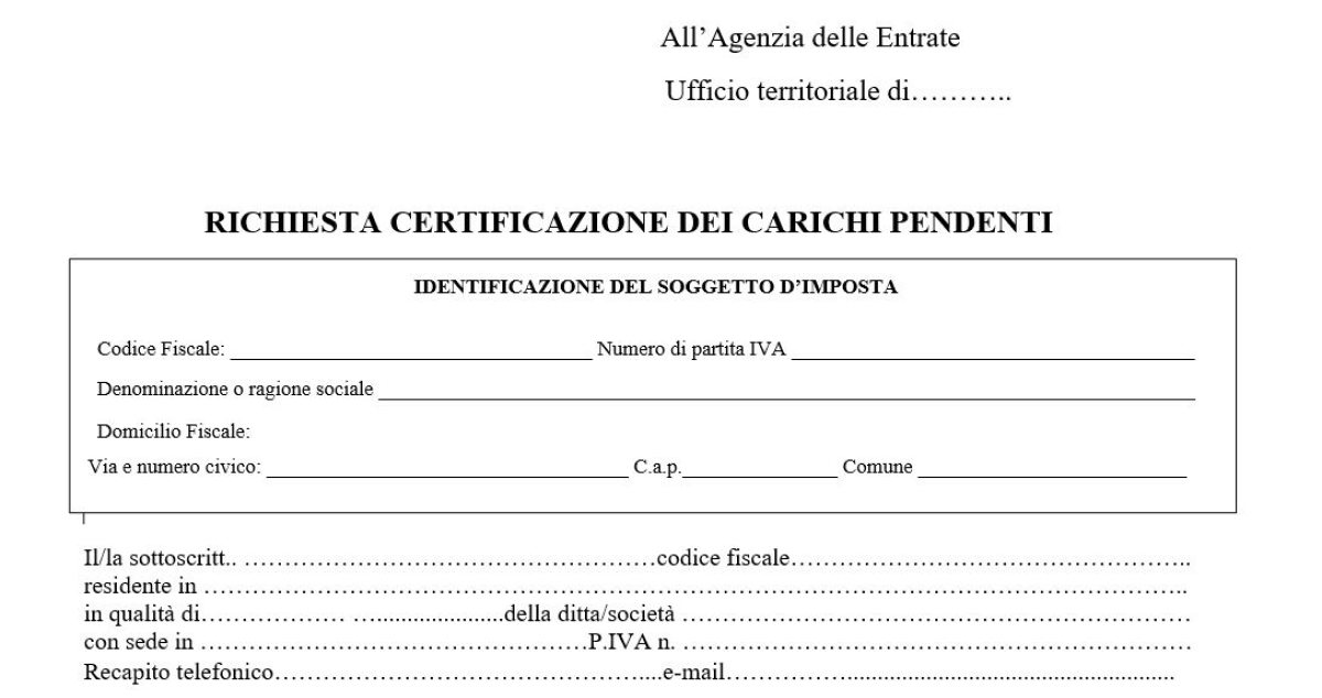 certificato carichi pendenti a roma