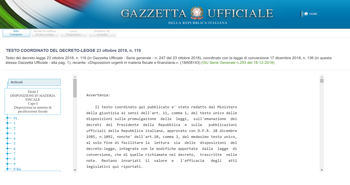 Decreto collegato alla Legge di Bilancio 2019: novità nel testo definitivo