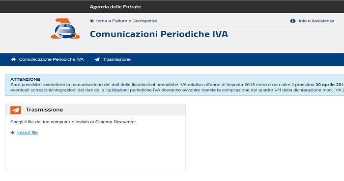 Lipe 2020: istruzioni invio telematico tramite software Agenzia delle ...