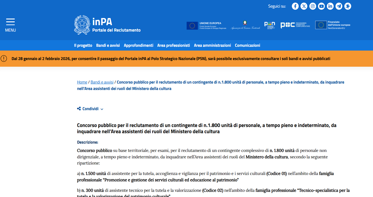 libro concorso ministero della cultura 2025