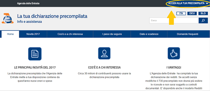 Come compilare il modello 730/2017? online il nuovo sito dell ... Fare 730 online