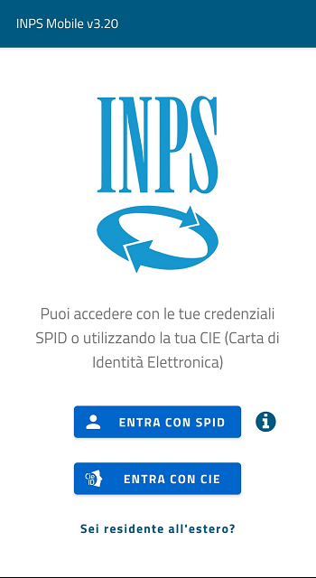 INPS Mobile - Autenticazione