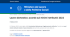 Lavoro domestico, nuovi minimi retributivi per colf e badanti dal 1° gennaio 2022