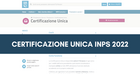 CU INPS 2022 disponibile online: in ritardo arrivano le istruzioni per ottenere la Certificazione Unica