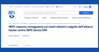 Attacco hacker a INPS Servizi SPA: salvi i sistemi dell'Istituto