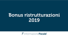 Bonus ristrutturazioni 2019: importo, lavori ammessi e come funziona la detrazione