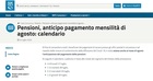 Pagamento pensioni agosto 2020, un altro mese di accredito INPS in anticipo