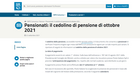 Cedolino pensione ottobre 2021: le date di pagamento e le trattenute fiscali