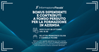 Bonus dipendenti e contributi a fondo perduto per la formazione in azienda