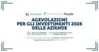 Agevolazioni sugli investimenti delle aziende nel 2026