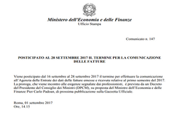Ufficiale: proroga spesometro 2017. Ecco il dpcm del MEF
