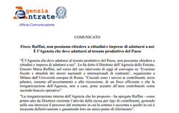 Ruffini: Fisco da controllore a consulente, verso un sistema pro contribuente