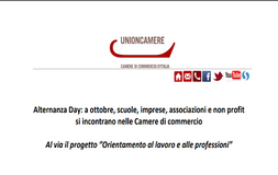 Alternanza Day: progetto Camere di Commercio per il lavoro e le professioni