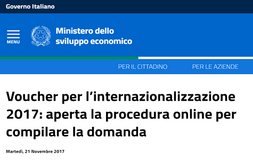 Voucher internazionalizzazione 2017: regole e scadenze compilazione domanda online