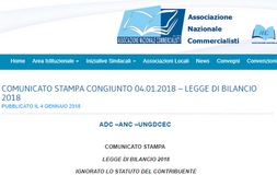 Legge di Bilancio 2018, commercialisti: ignorato lo Statuto del Contribuente