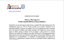 730, Cu, 770, Cupe, IVA: approvati i modelli definitivi