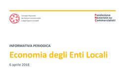Economia degli Enti Locali: primo numero dell'informativa periodica FNC