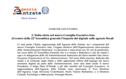 Italia eletta nel Consiglio Esecutivo Iota: l'impatto del digitale sulle agenzie fiscali