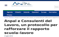 Rapporto scuola-lavoro: firmato protocollo d'intesa tra Anpal e la Fondazione Consulenti per il lavoro 