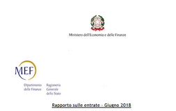 Entrate tributarie e contributive: in calo nei primi sei mesi del 2018
