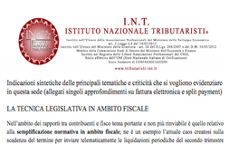 Audizione INT al Senato per la semplificazione del fisco