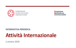 FNC e CNDCEC: pubblicata l'informativa periodica “Attività Internazionale”