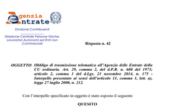 CU 2018, invio obbligatorio anche per il sostituto che eroga compensi accessori